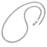 Men's 4MM Sterling Silver 925 Italian Curb Chain Necklace 16" 18" 20" 22" 24" 30"