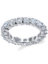 Women's 3.50MM Sterling Silver 925 Eternity Ring Engagement Wedding Ring Cubic Zirconia