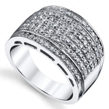 Men's Silver Silver 925 14K Gold Wedding Band Engagement Ring