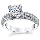 Women's 1.5 Carat Princess Cut Cubic Zirconia Sterling Silver 925 Wedding Engagement Ring Sizes 5-9