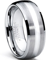 8MM Dome Men's Tungsten Carbide Ring Wedding Band sizes 5 to 15