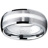 8MM Dome Men's Tungsten Carbide Ring Wedding Band sizes 5 to 15