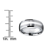 8MM Dome Men's Tungsten Carbide Ring Wedding Band sizes 5 to 15