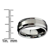 8MM High Polish / Matte Finish Men's Tungsten Ring Wedding Band Sizes 7 to 12