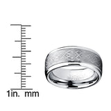 Men's Tungsten Carbide Ring Celtic Design 8MM Sizes 6 to 15