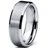 Men's 6MM High Polish / Matte Finish Tungsten Ring, Bands Sizes 5 to 13