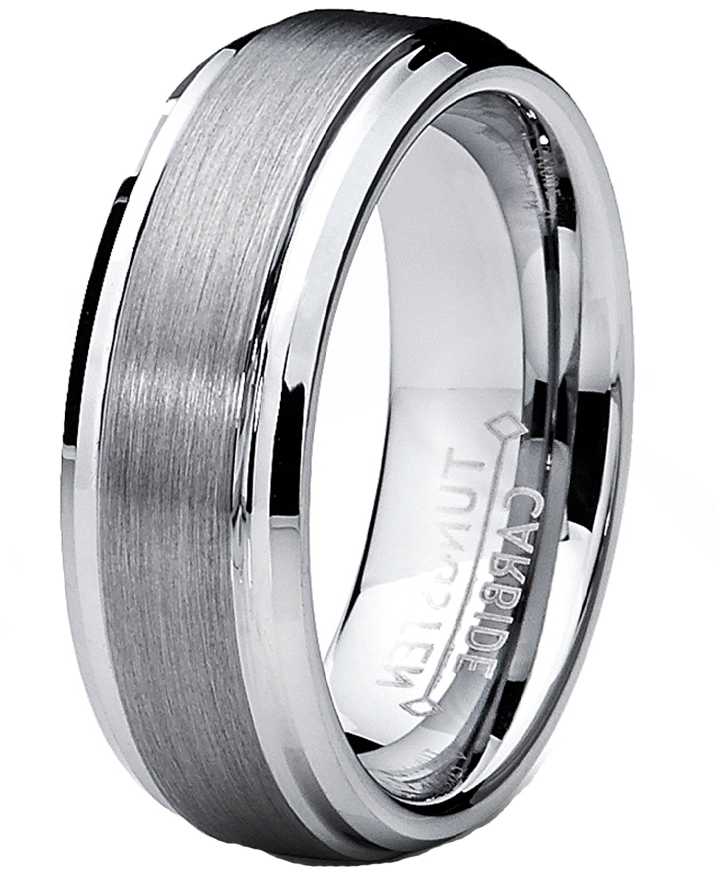 7MM High Polish / Matte Finish Men's Tungsten Ring Wedding Band Sizes 5 to 15