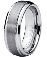 7MM High Polish / Matte Finish Men's Tungsten Ring Wedding Band Sizes 5 to 15
