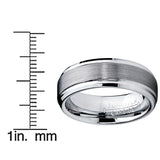 7MM High Polish / Matte Finish Men's Tungsten Ring Wedding Band Sizes 5 to 15