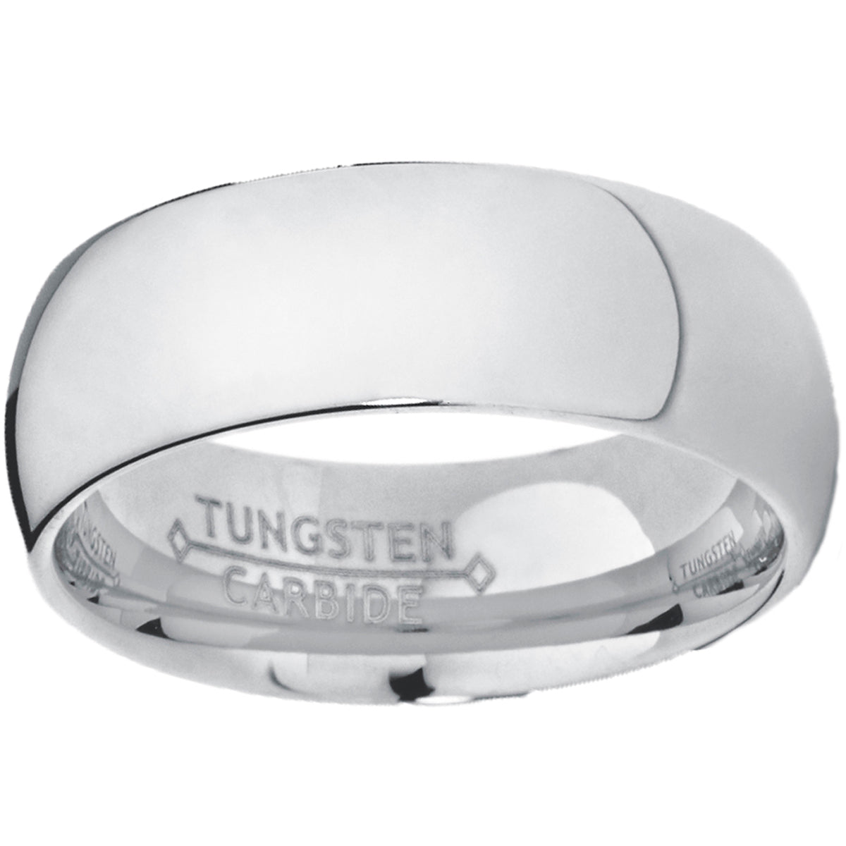 7MM Classic Dome Men's Tungsten Carbide Wedding Band sizes 5 to 15