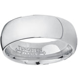 7MM Classic Dome Men's Tungsten Carbide Wedding Band sizes 5 to 15