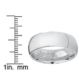 7MM Classic Dome Men's Tungsten Carbide Wedding Band sizes 5 to 15