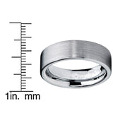 Tungsten Carbide Men's Brushed Wedding Band Ring Comfort Fit 6MM Sizes 5 to 15