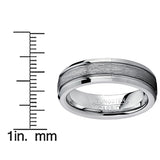 Tungsten Carbide Men's Women's Textured Brushed Center Wedding Band Ring, Comfort Fit 5mm