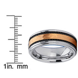 Men's Hammered Gold Tone Tungsten Carbide Wedding Band Ring, 8mm Comfort Fit