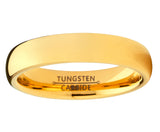 Men Women Unisex Rose Gold Tone Tungsten Wedding Band Engagement Ring 4mm Dome