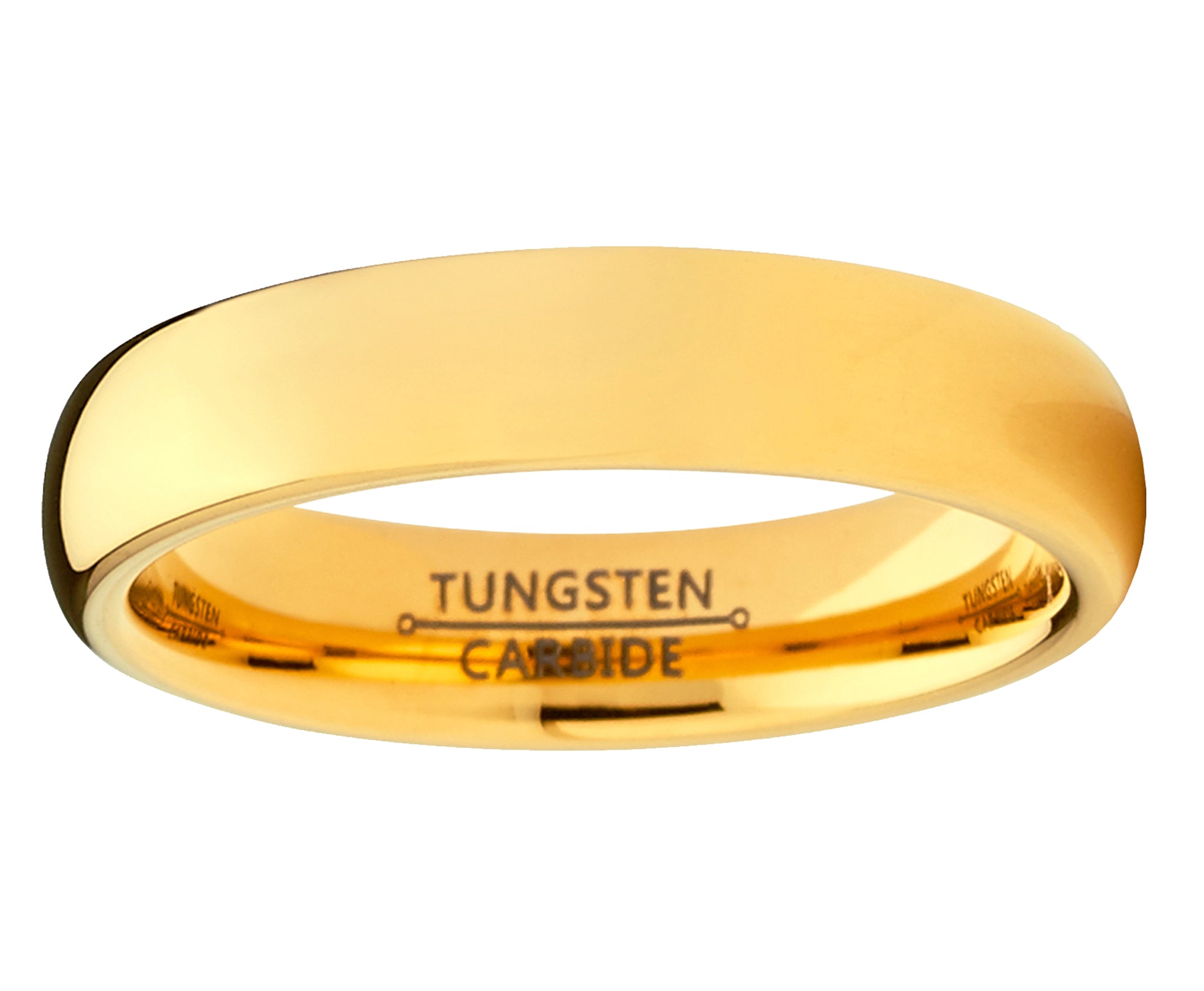 Men Women Unisex Rose Gold Tone Tungsten Wedding Band Engagement Ring 4mm Dome