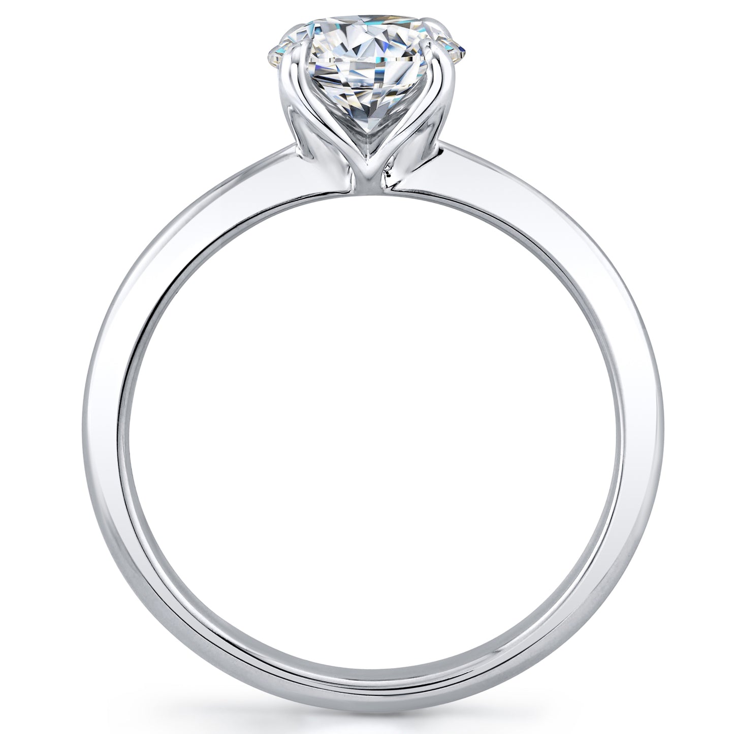 1Ct. Lab Grown Diamond Solitaire Tulip 14K White Gold Women's Engagement Wedding Ring IGI Certified