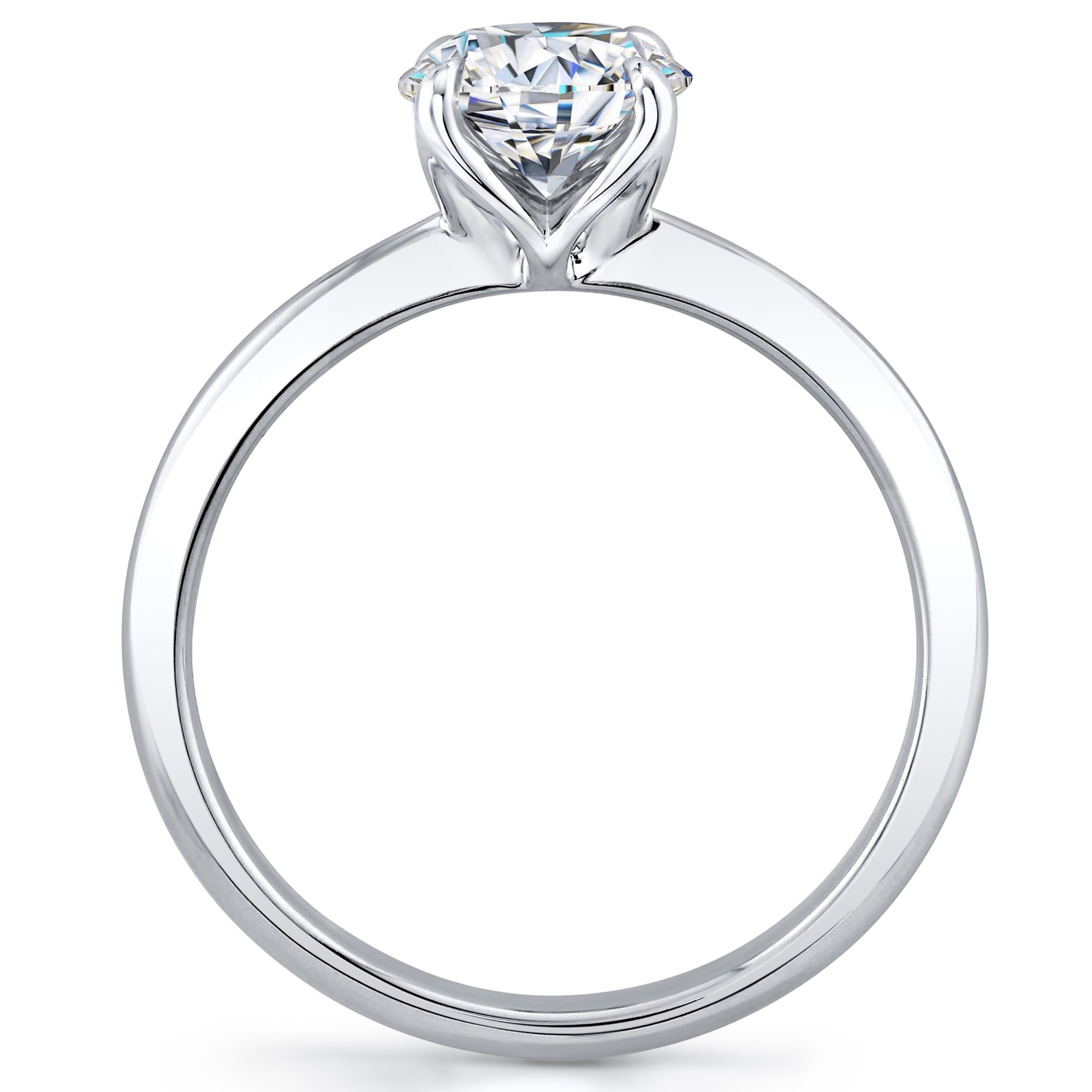1Ct. Lab Grown Diamond Solitaire Tulip 14K White Gold Women's Engagement Wedding Ring IGI Certified