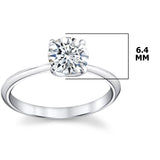 1Ct. Lab Grown Diamond Solitaire Tulip 14K White Gold Women's Engagement Wedding Ring IGI Certified