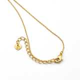 Metal Masters Dainty 14K Gold Plated Padlock Green Turquoise Pendant Necklace, Adjustable 16 to 18 Inch Chain