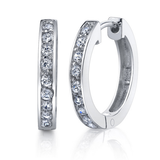 3MM Sterling Silver 925 Huggie Hoop Earrings Ear Huggers Cubic Zirconia
