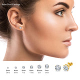 Metal Masters Round Brilliant Lab Grown Diamond Stud Earrings 14K Gold Sterling Silver 925 E-F VS