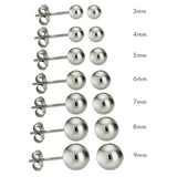 Classic 14K Gold Plated or White Gold Plated Ball Stud Earrings Sterling Silver 925 Pushback Anti-Tarnish Hypoallergenic