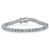6 CT Sterling Silver 925 Moissanite Stone 3mm Tennis Bracelets 7" and 8"