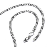 Men's 4MM Sterling Silver 925 Italian Curb Chain Necklace 16" 18" 20" 22" 24" 30"