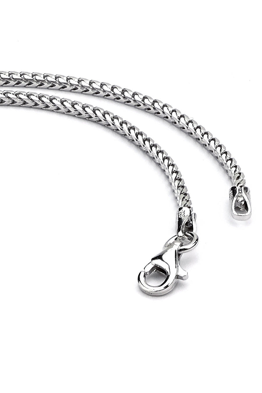 Unisex Sterling Silver 925 Italian Franco Chain Necklace 1.5MM 16" 18" 20" 24" 26" 30"