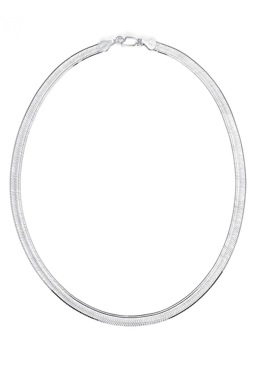 925 Sterling Silver Flexible Herringbone Diamond-Cut Chain Necklace 5.3MM
