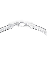 925 Sterling Silver Flexible Herringbone Diamond-Cut Chain Necklace 5.3MM