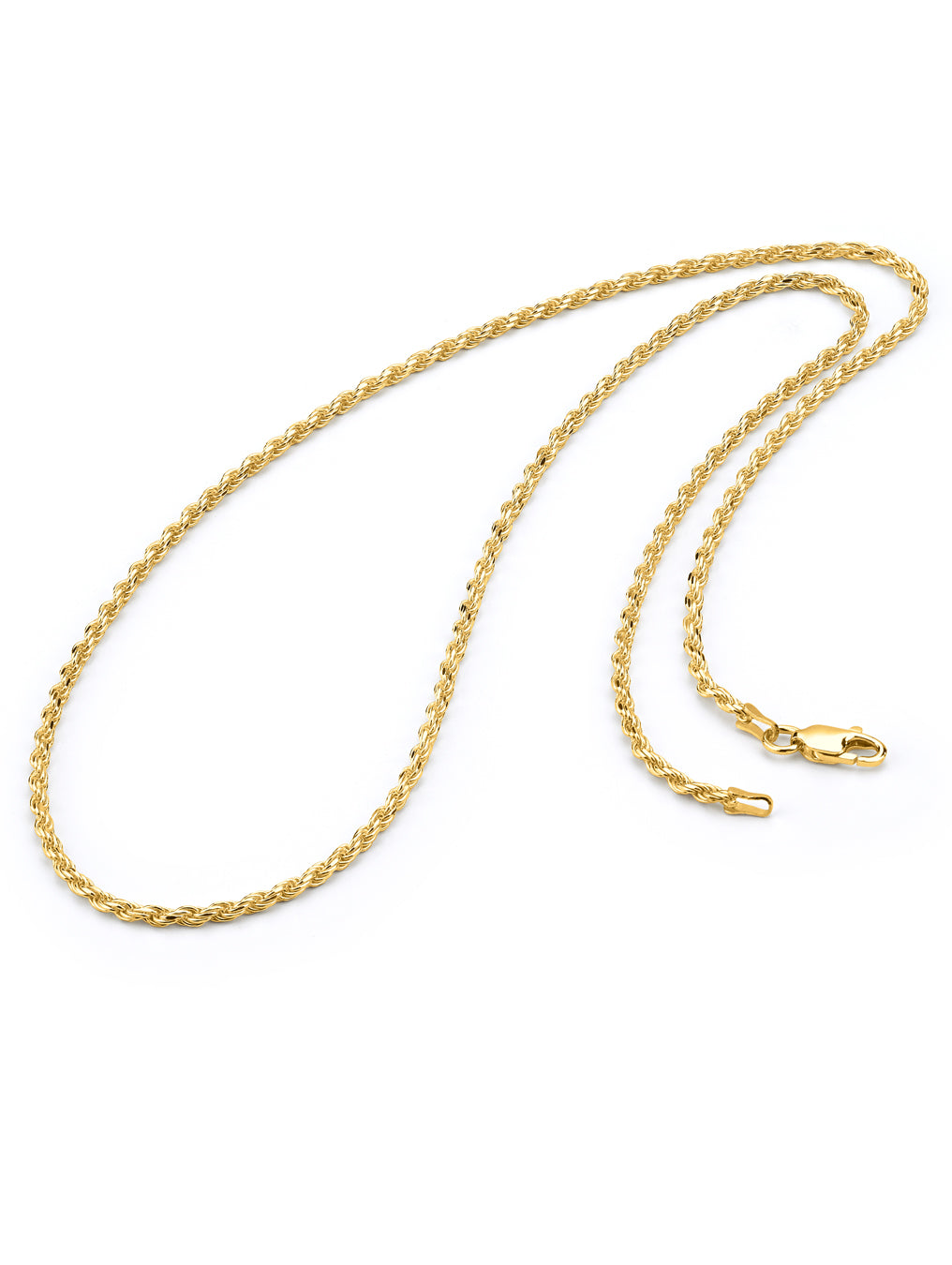 Men's 2.3MM Sterling Silver 925 Italian Rope Necklace Chain 16" 18" 20" 22" 24" 30"