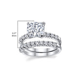 Women's 2.5Ct Wedding Engagement Ring Band Set Sterling Silver 925 CZ