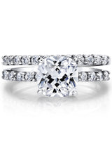 Women's 2.5Ct Wedding Engagement Ring Band Set Sterling Silver 925 CZ