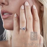 Women's 2Ct. Solitaire Round Brilliant Cubic Zirconia Sterling Silver 925 Wedding Engagement Ring