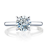 Women's 2Ct. Solitaire Round Brilliant Cubic Zirconia Sterling Silver 925 Wedding Engagement Ring