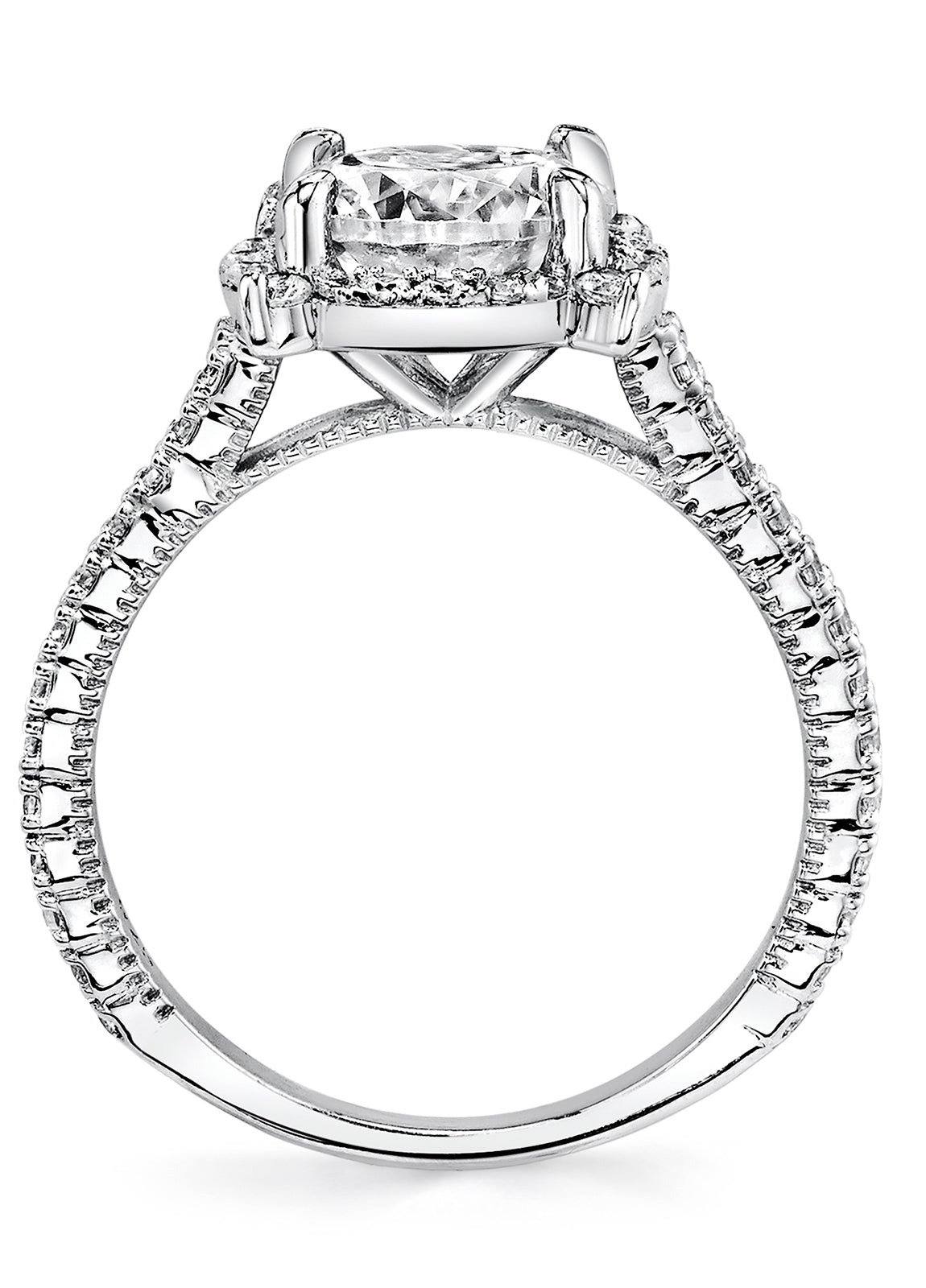 Women's Sterling Silver 925 Engagement Ring Wedding Band 2 Carat Round Cubic Zirconia 5-9