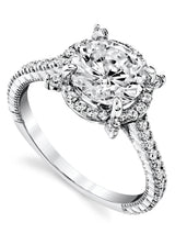 Women's Sterling Silver 925 Engagement Ring Wedding Band 2 Carat Round Cubic Zirconia 5-9