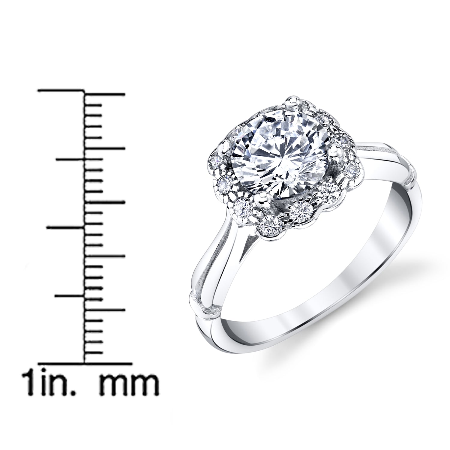 Womens Sterling Silver 925 1.25ct Engagement Wedding Ring Vintage Victorian Cubic Zirconia
