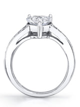 Womens Sterling Silver 925 1.25ct Engagement Wedding Ring Heart Shape Cubic Zirconia