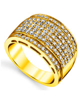 Men's Silver Silver 925 14K Gold Wedding Band Engagement Ring