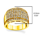 Men's Silver Silver 925 14K Gold Wedding Band Engagement Ring
