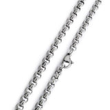 Stainless Steel Men's Rolo Cable Chain Necklace 3MM 24"