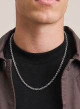 Stainless Steel Men's Rolo Cable Chain Necklace 3MM 24"