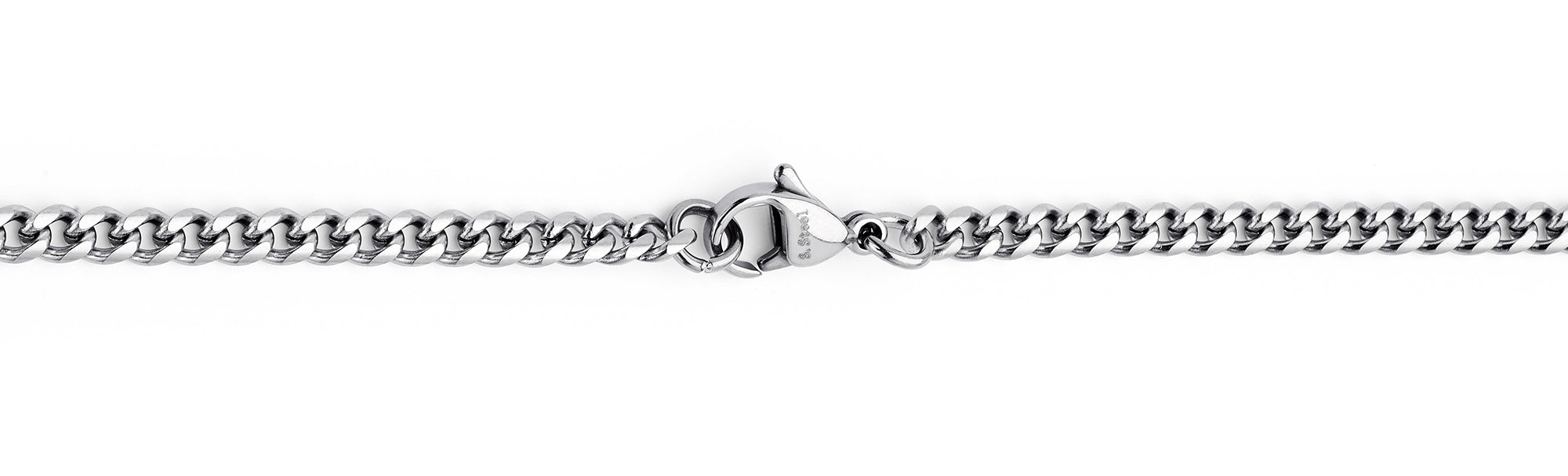 Men's Stainless Steel Curb Chain Necklace 4mm 24"