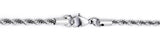 Stainless Steel Men's Rope Chain Necklace 4MM 24"