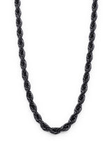 Stainless Steel Rope Chain Necklace 24 inch 4MM 5MM Goldtone Black Silvertone