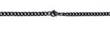 Men's Black Stainless Steel Curb Chain Necklace 4mm 24"